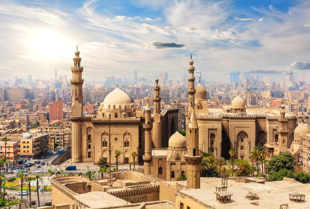 Wonderful view of The Mosque-Madrassa of Sultan Hassan from the