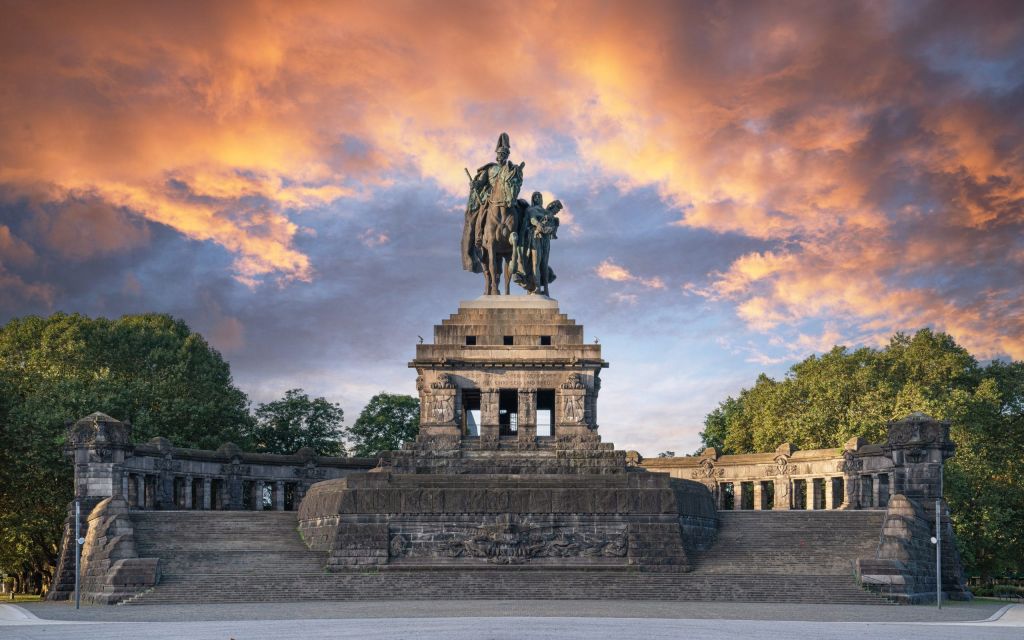 German corner, Koblenz, Germany