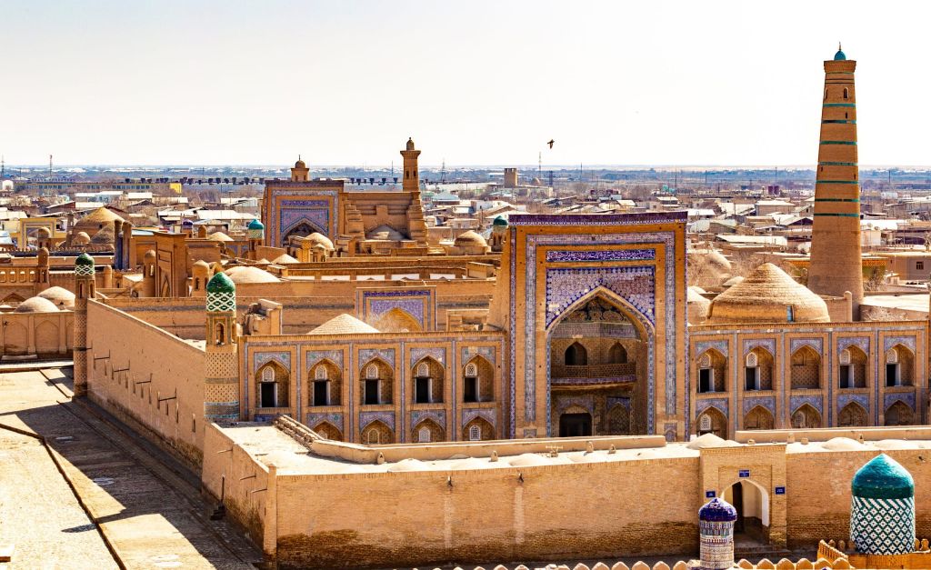 Ancient architecture of khiva in uzbekistan