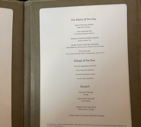 Scenic Eclipse Dining Elements Menu