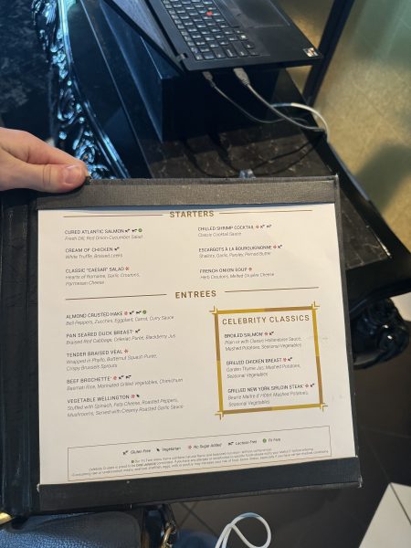 Celebrity Edge Tuscan Restaurant Menu