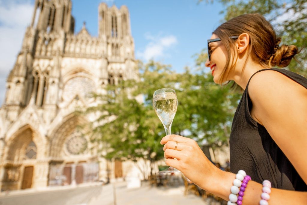 Woman Champagne Eiffel Tower 1