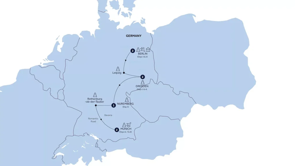 Map Christmas Markets Germany Guided Tour 21