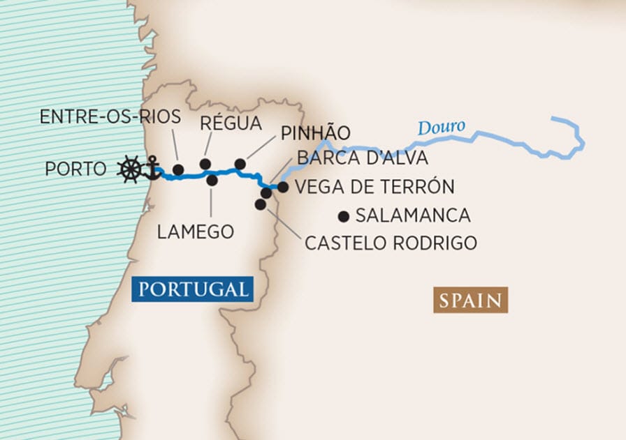 Enticing Douro map