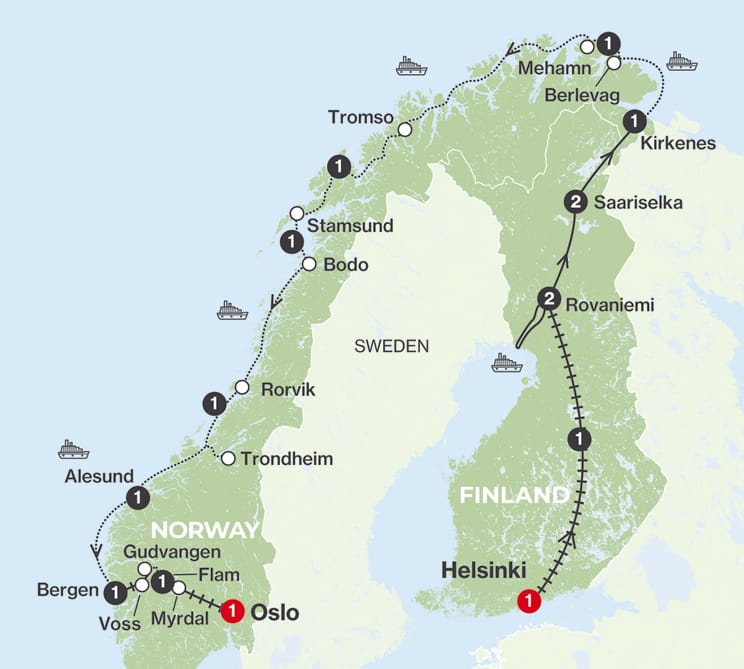 Hunting the Lights 16 Days Helsinki to Oslo
