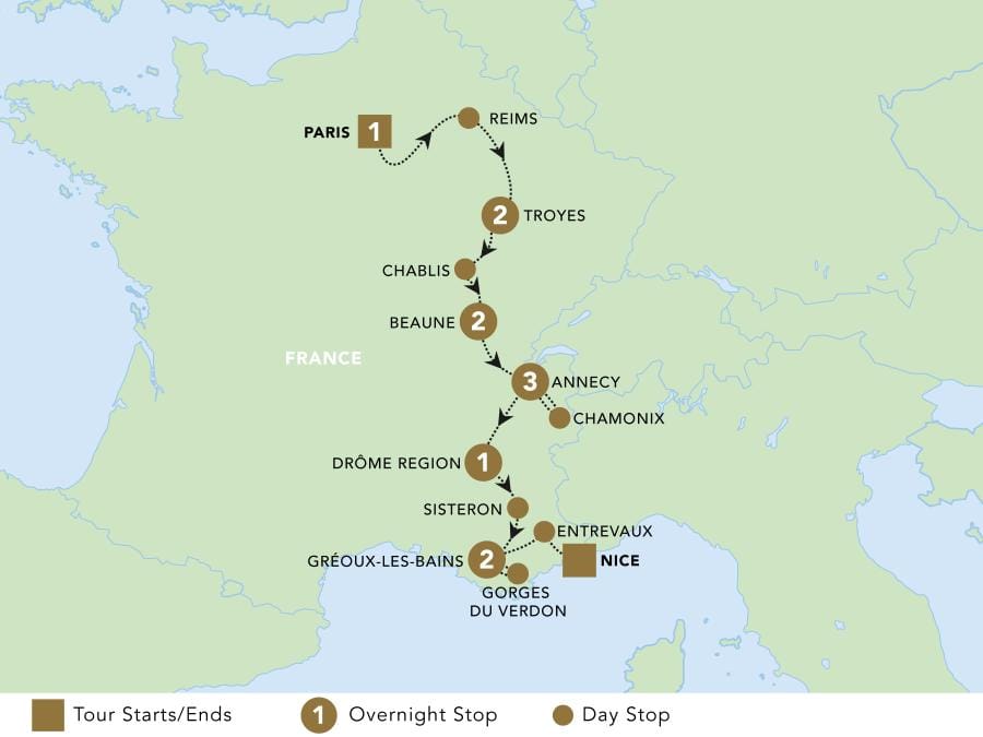 Paris to Nice
