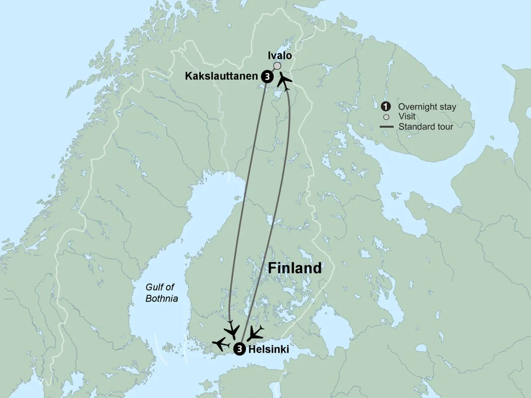 Northern Lights map