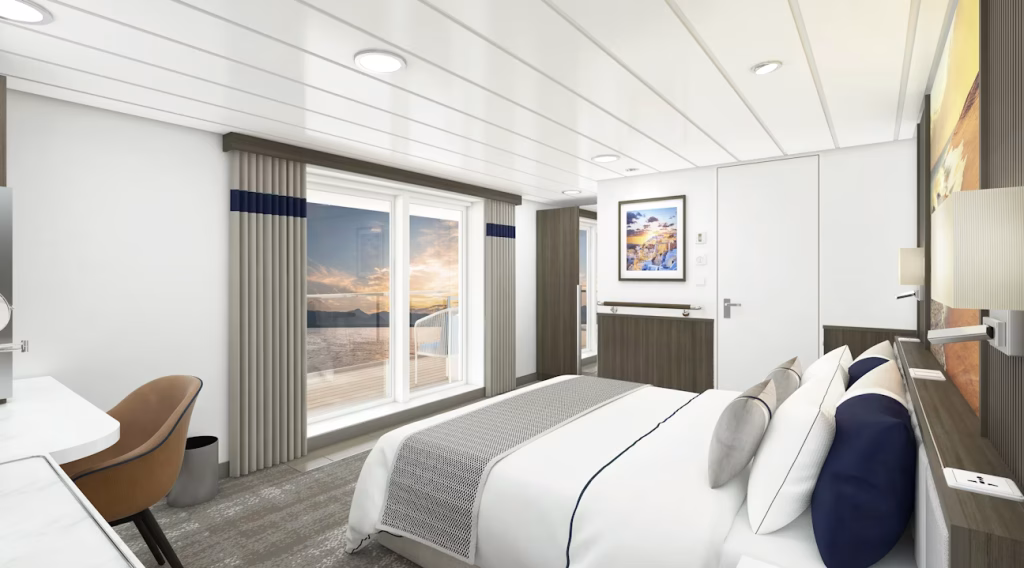 Balcony Stateroom Superior Render Douglas Mawson 1