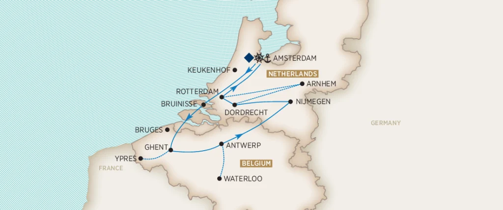 Anzac Day River Cruise Map