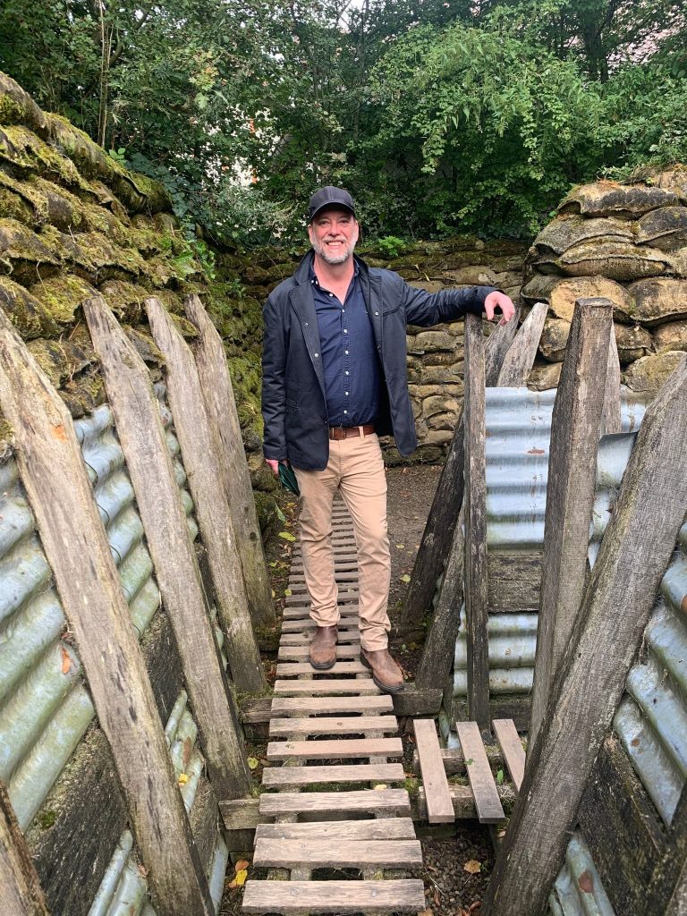 Mat in trench on Western Front