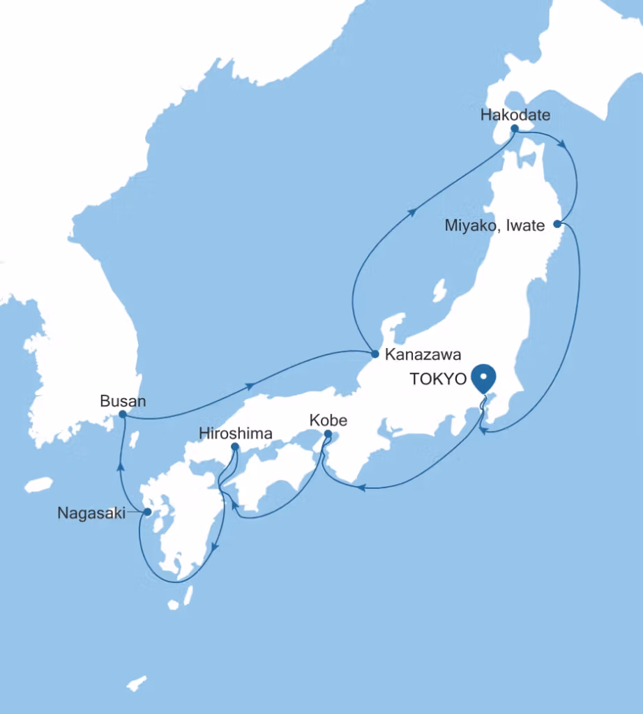 SIlversea Japan Itinerary