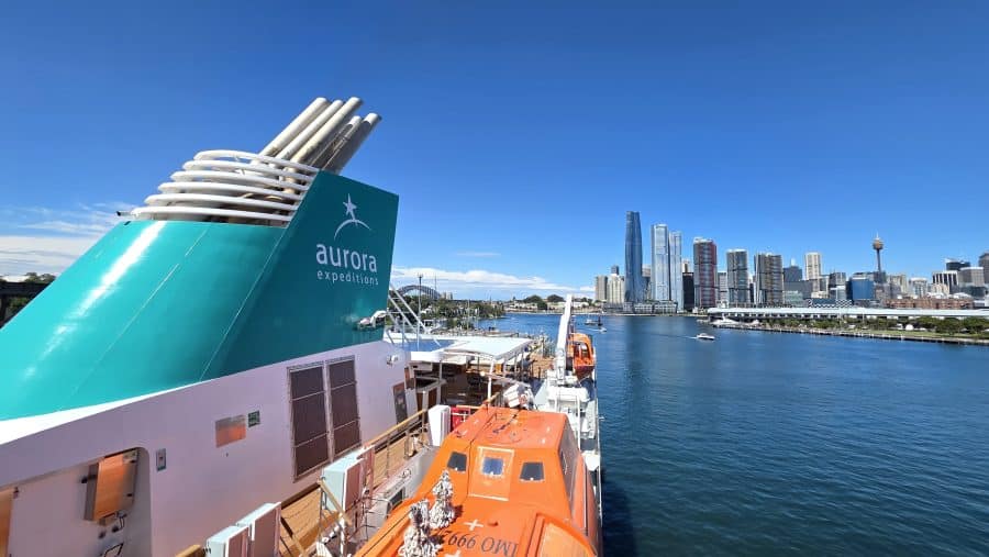 Aurora Expeditions Douglas Mawson overlooking Sydney Harbour