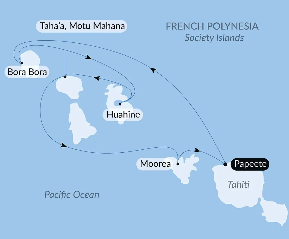 Society Islands map