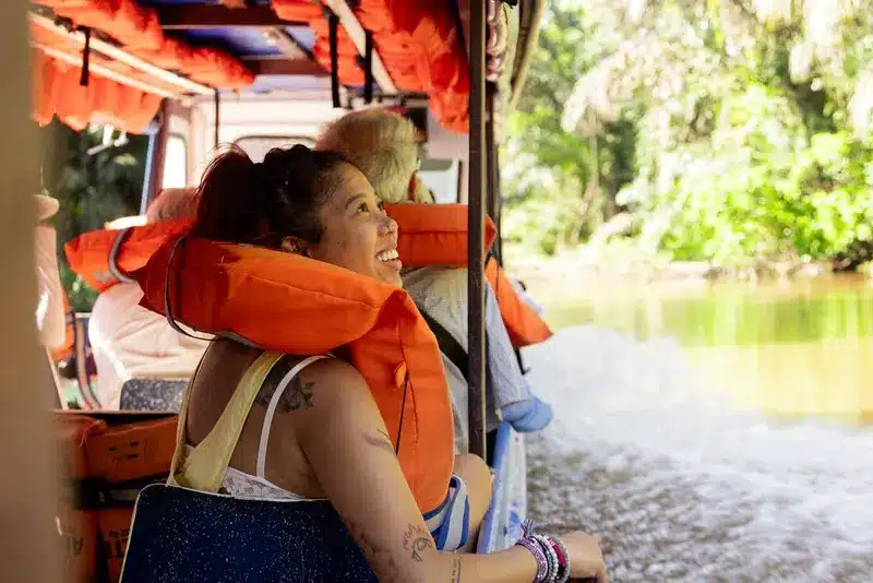 Intrepid-Travel-Costa-Rica-Tortuguero-boat-ride-waves-looking-up-4