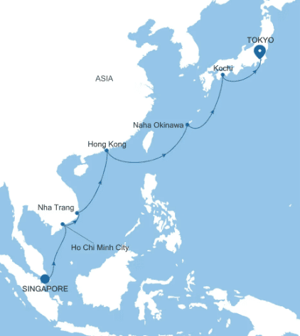 Silversea Singapore to Tokyo on Silver Muse