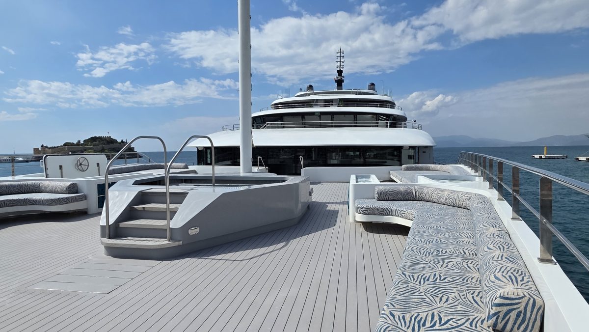 Observation Deck - external deck and spa on the Emerald Kaia