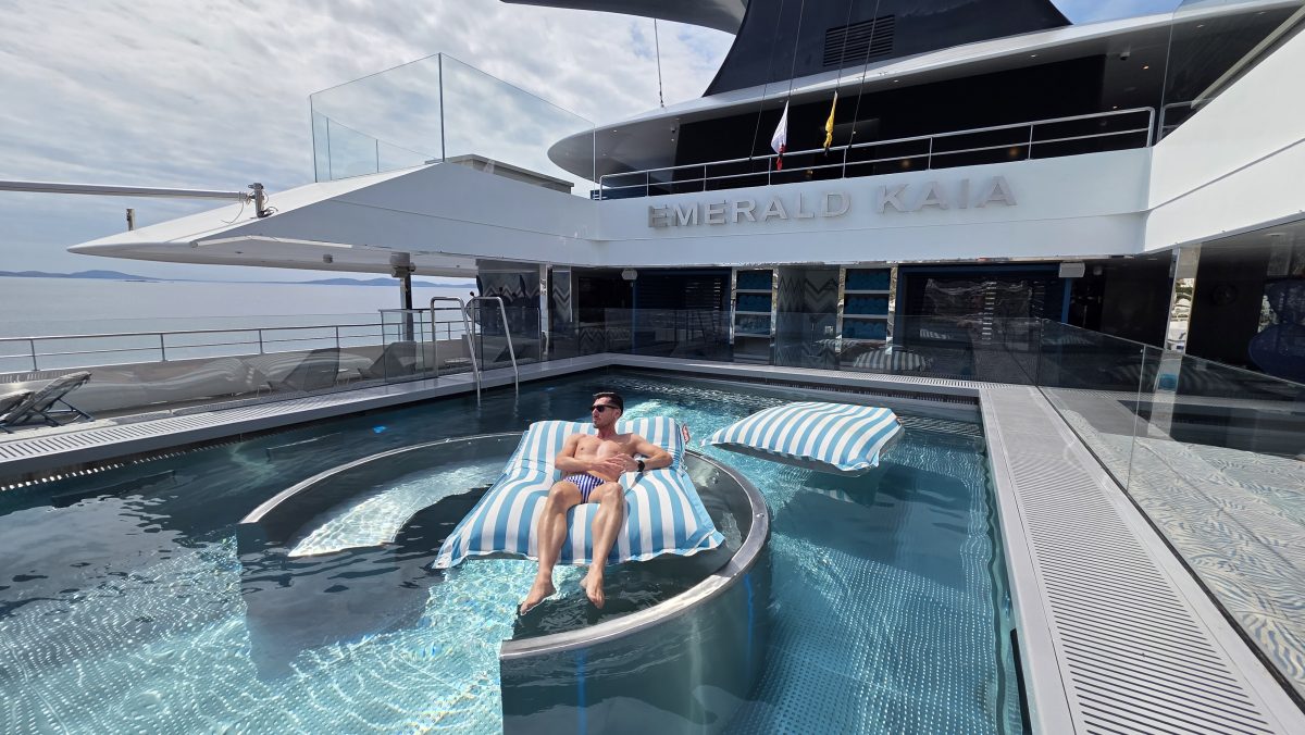 Aqua Pool on deck 6 of ther Emerald Kaia superyacht