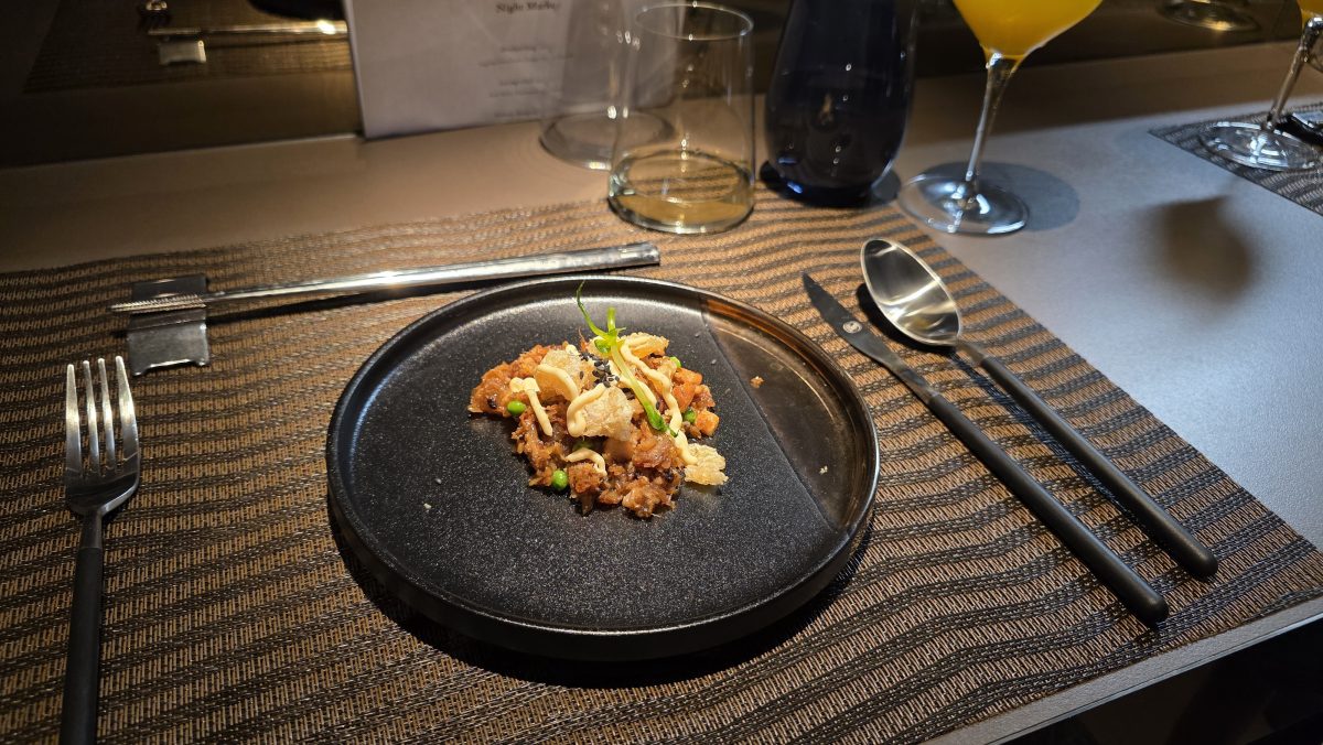 The Night Market Filipino meal on the Emerald Kaia Superyacht