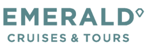 Emerald Cruises & Tours logo in teal with a diamond symbol
