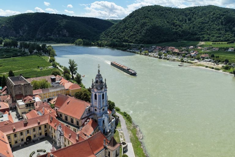 Ship APT Solara aerial, Austria.