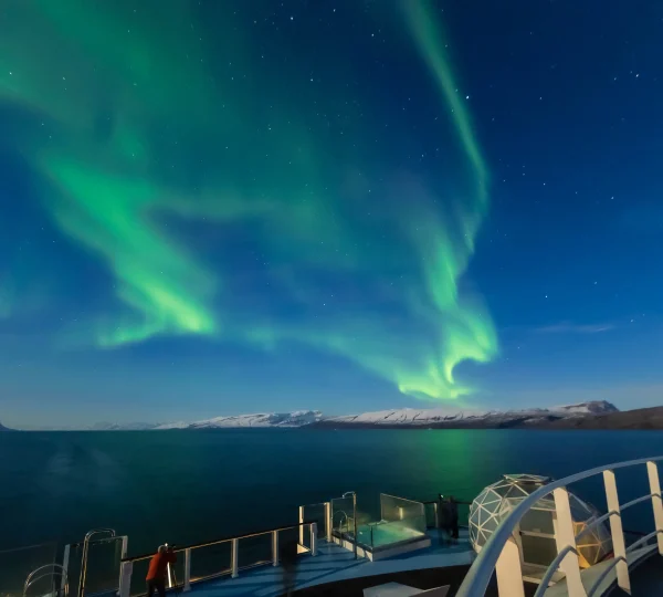 Aurora Borealis from the ship National Geographic Endurance